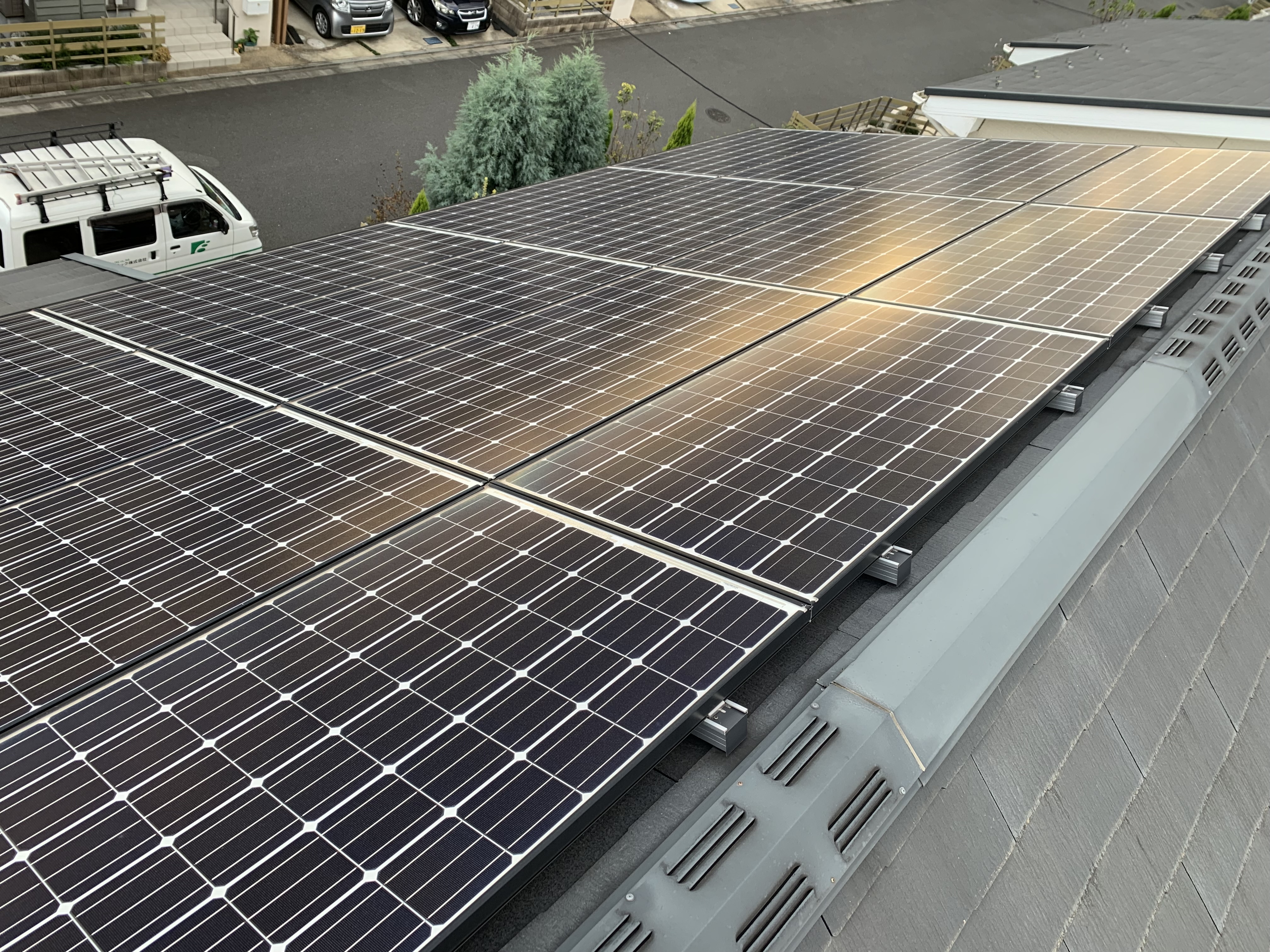 印西市 高出力太陽光発電システム8.0kW設置工事|大容量発電で電気代削減の施工写真